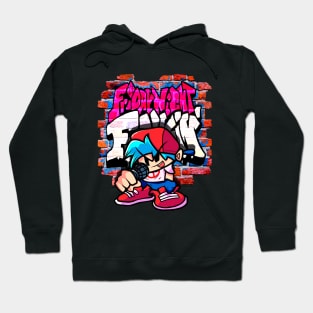 BoyFriend FNF. Brick wall Hoodie